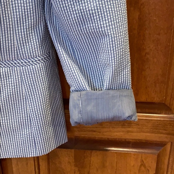 Fitted Seersucker Blazer size 2 - Picture 4 of 8